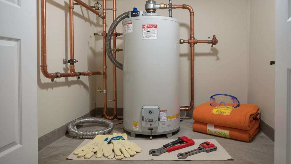 safe gas water heater removal