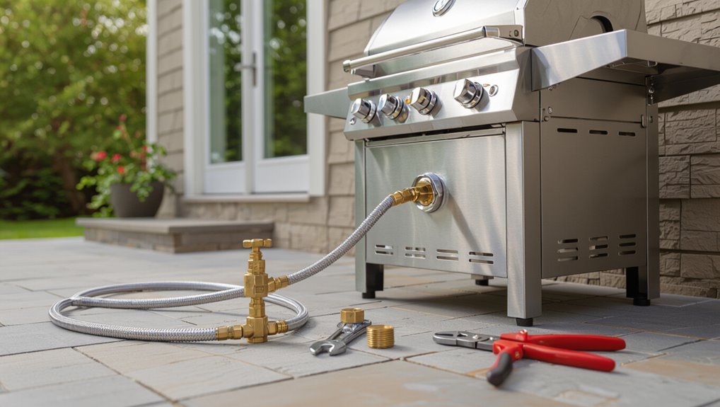 safe natural gas grill installation