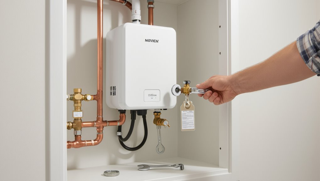 safe navien heater shutdown