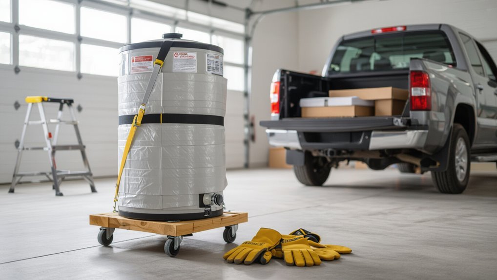 safe water heater transport