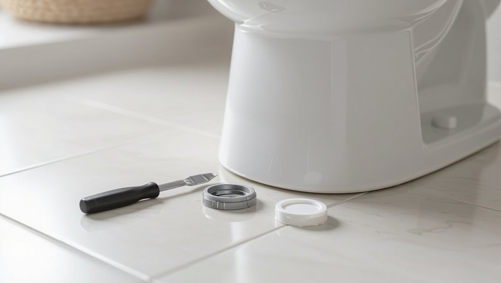 safely remove toilet caps