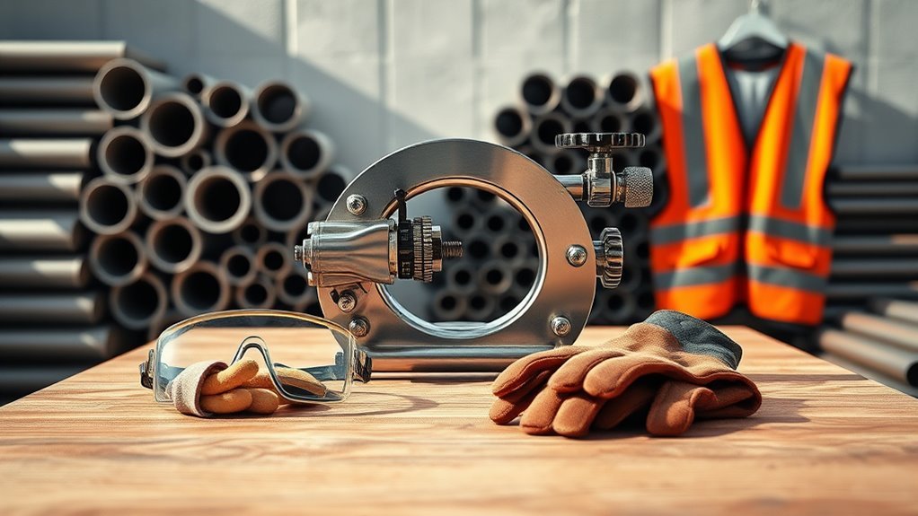 safety first with pipe bender