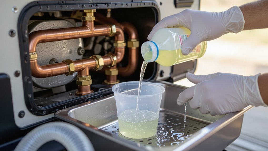sanitize rv water heaters