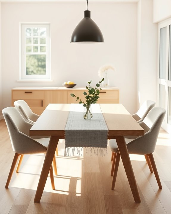 scandinavian serene dining decor