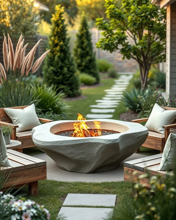 sculptural fire pit design