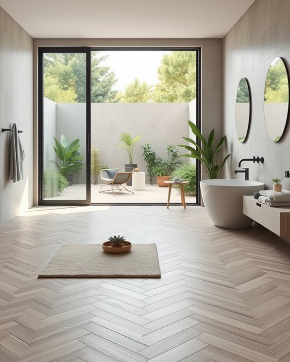 seamless indoor outdoor tile transition