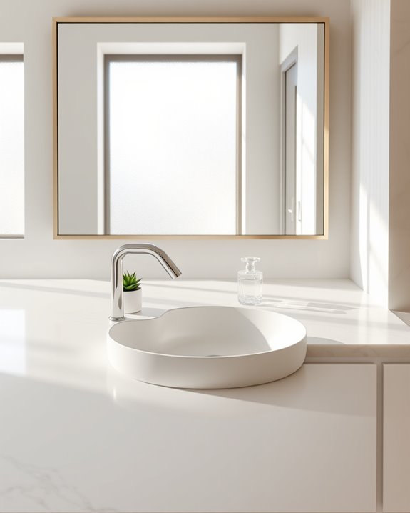seamless sink countertop design