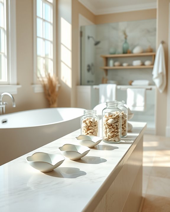 seashell decor for bathrooms