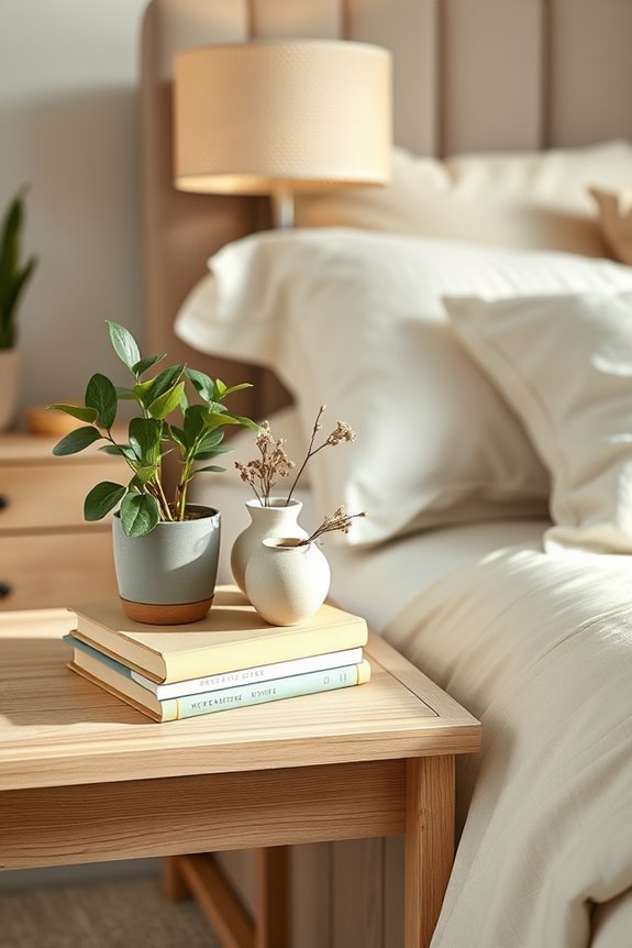 seasonal bedside table decor