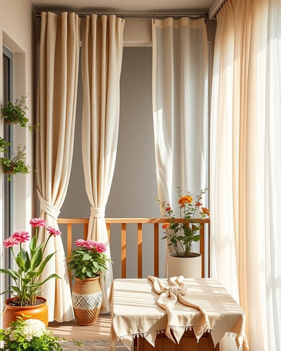seasonal fabric balcony decor