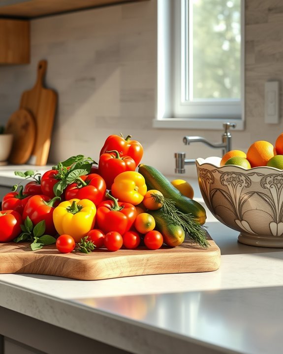 seasonal fresh produce displays