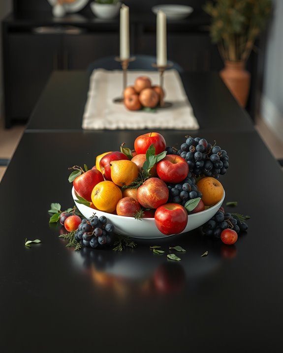 seasonal fruit centerpiece decor