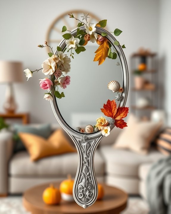 seasonal themed mirror decor