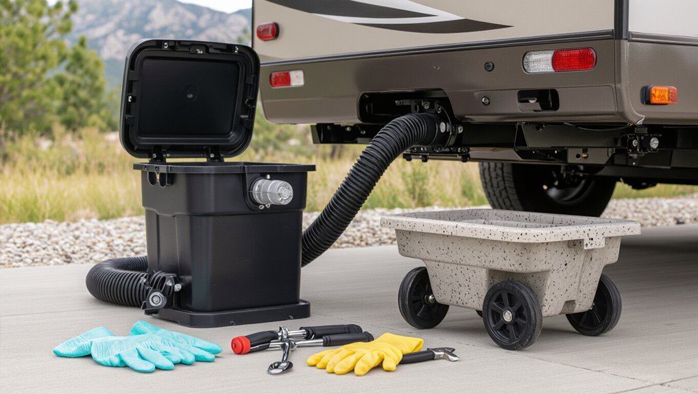 secure sanitary tank connection