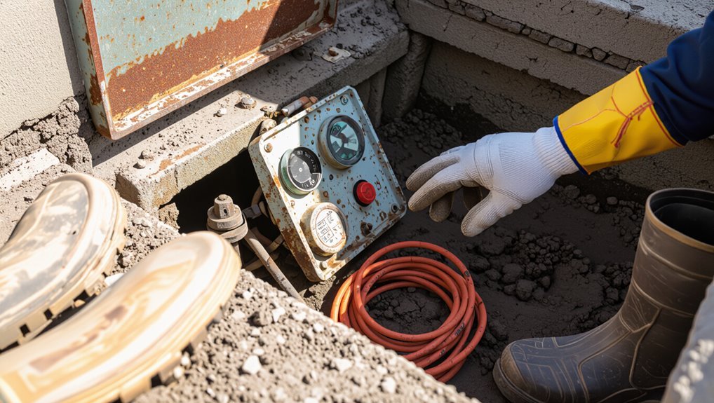 septic pump reset precautions