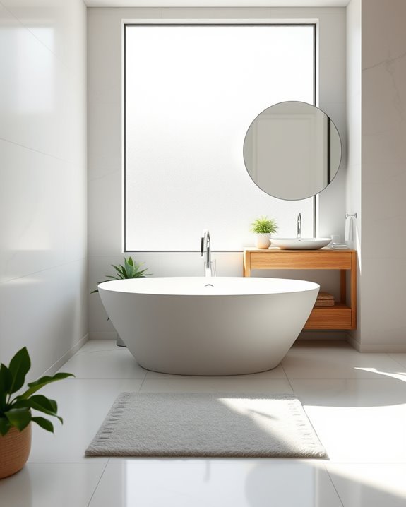 serene bathroom color palette