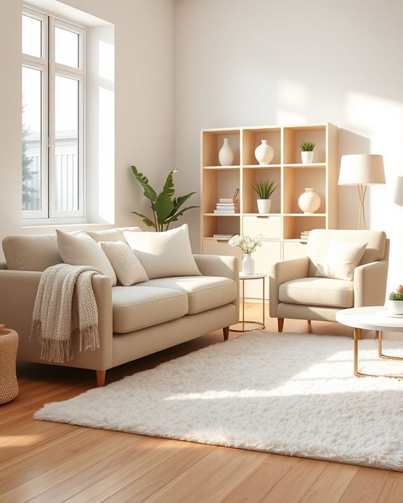 serene beige and white harmony