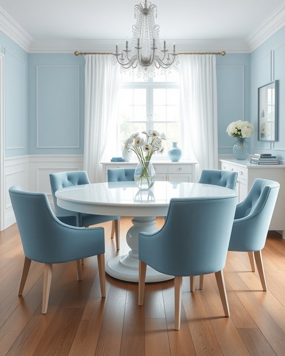 serene blue and white harmony