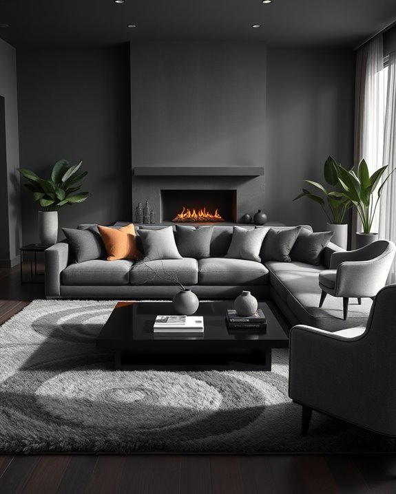 serene dark grey elegance