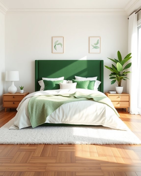 serene green and white retreat