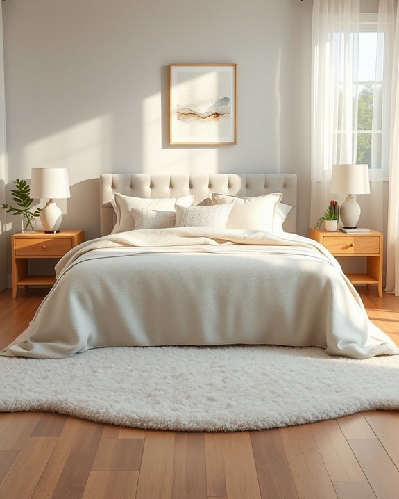 serene grey and cream