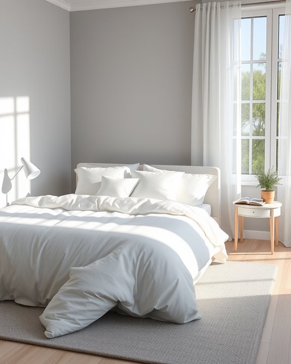 serene grey and white retreat