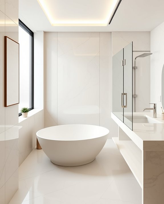 serene minimalist bathroom design