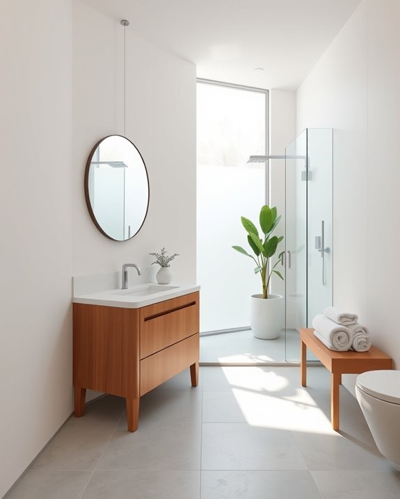 serene minimalist bathroom design