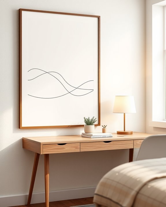 serene minimalist line art