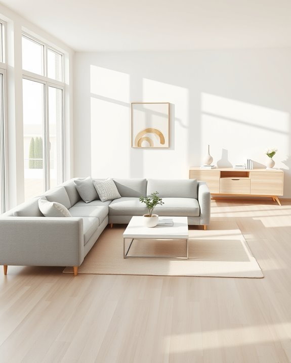 serene minimalist living space
