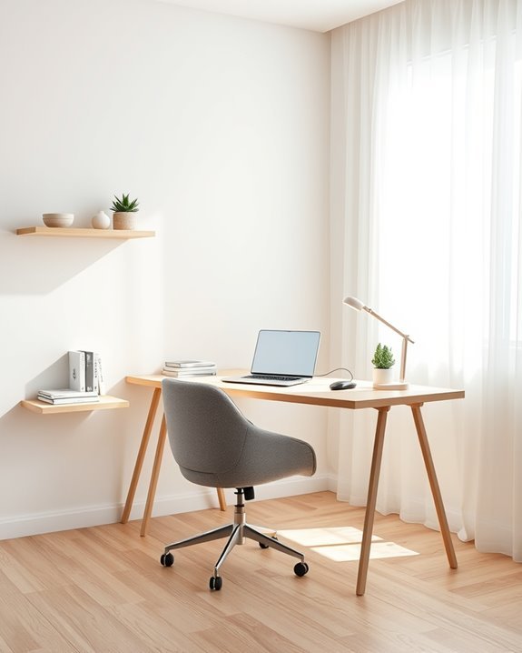 serene minimalist office design