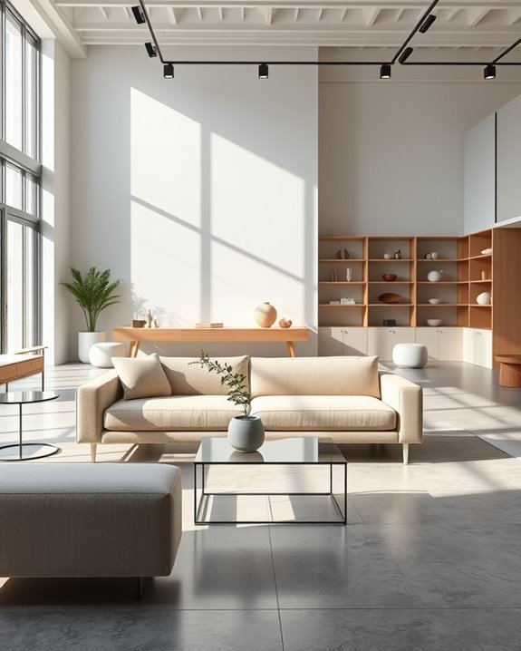serene minimalist shopping experience