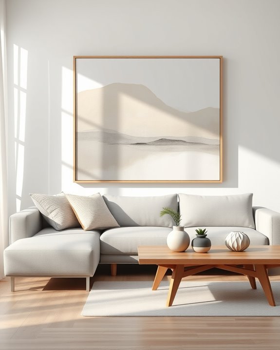 serene minimalistic wall art