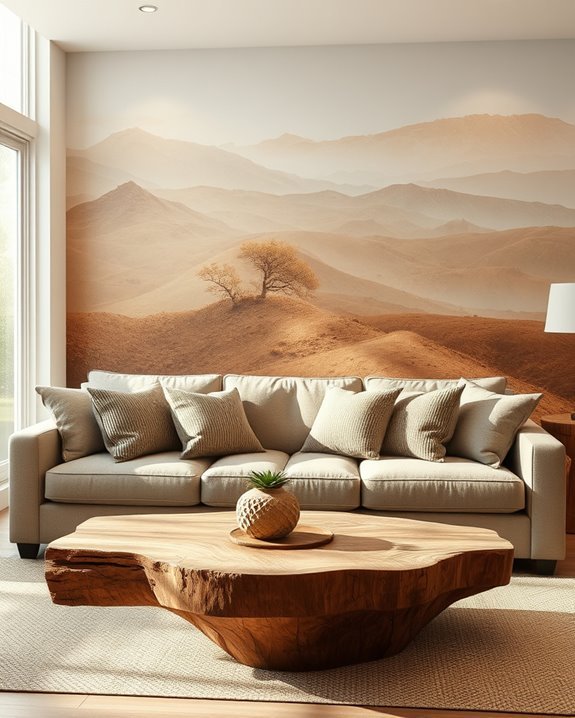 serene nature inspired murals