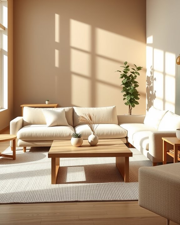 serene neutral living room