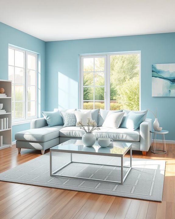 serene ocean blue ambiance