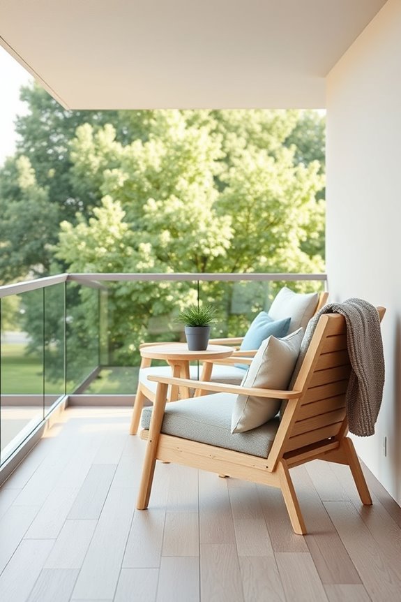 serene scandinavian balcony design