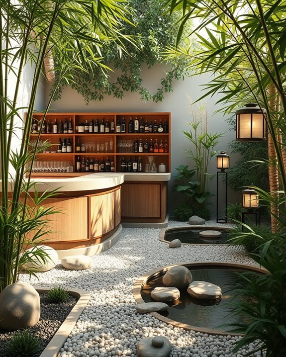 serene zen garden bar