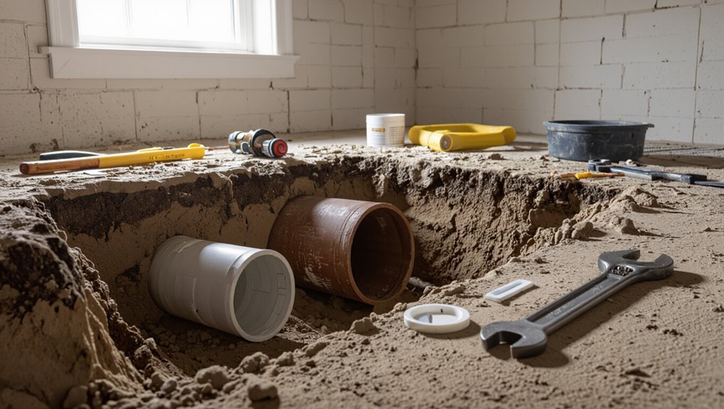 sewer line replacement process