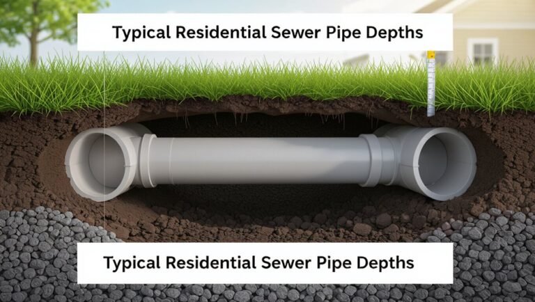 sewer pipe depth guidelines