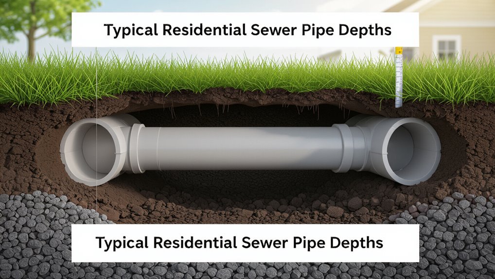 sewer pipe depth guidelines