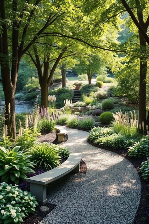 shade garden cool retreat