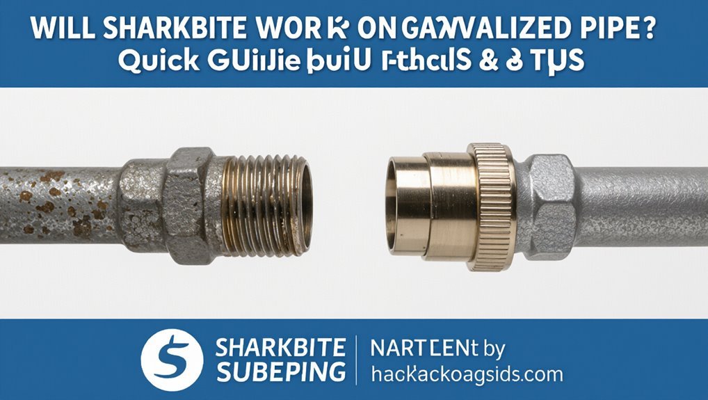 sharkbite on galvanized pipe