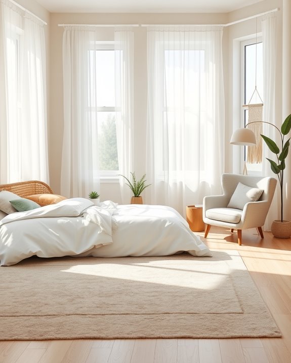 sheer curtains and blackout shades