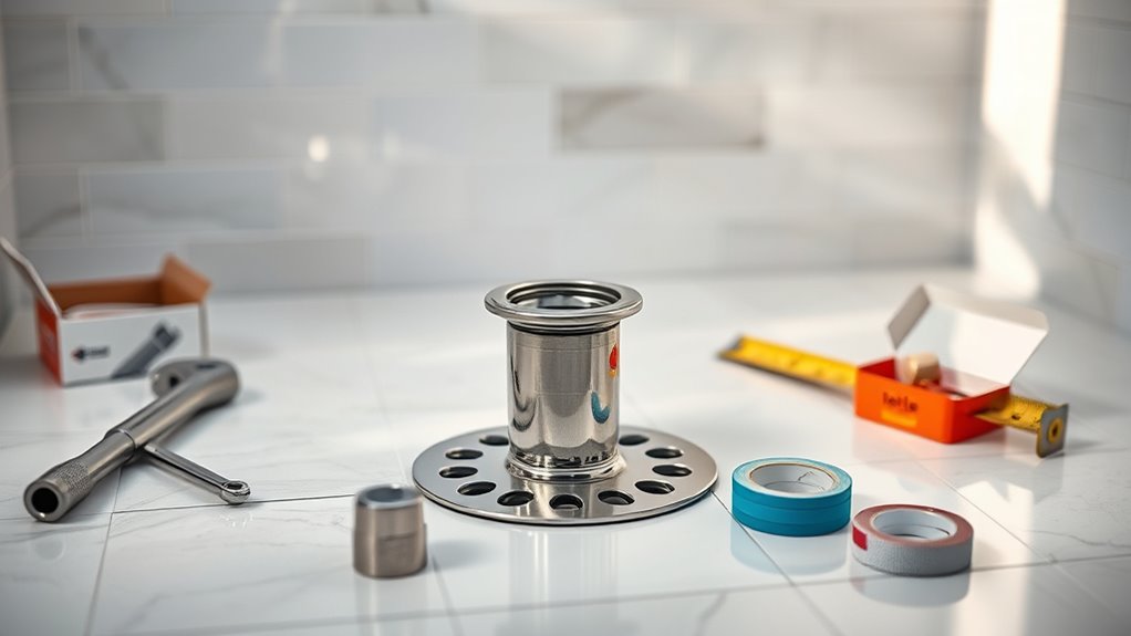 shower drain pipe installation