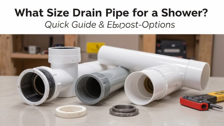 shower drain pipe sizing