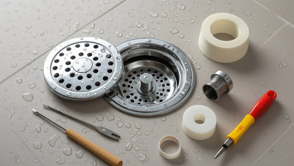 shower drain water flow