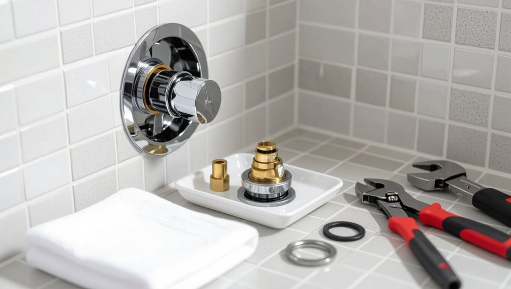 shower valve temperature regulation