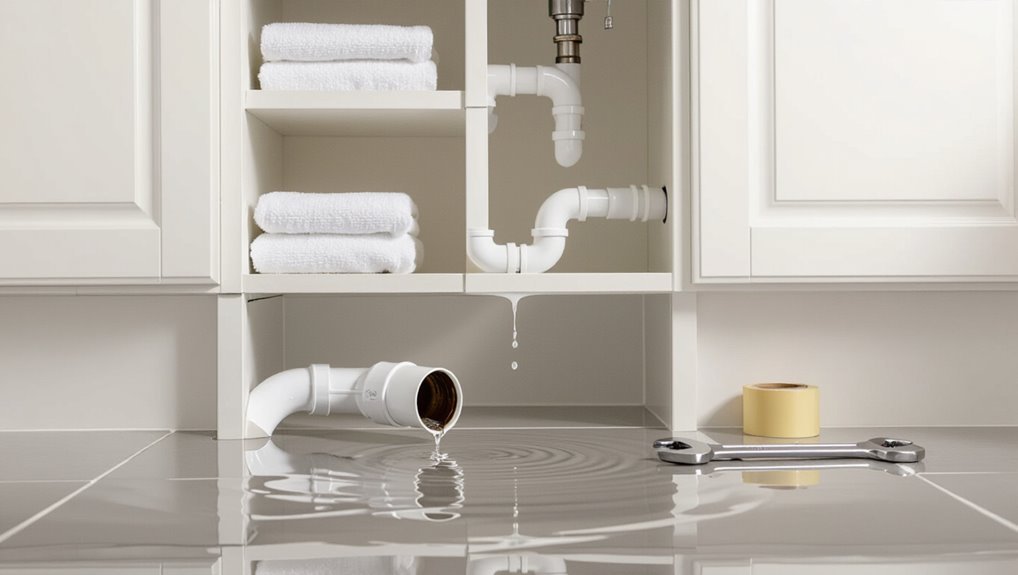 signs of broken drainage