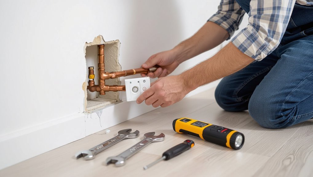 signs of burst pipes